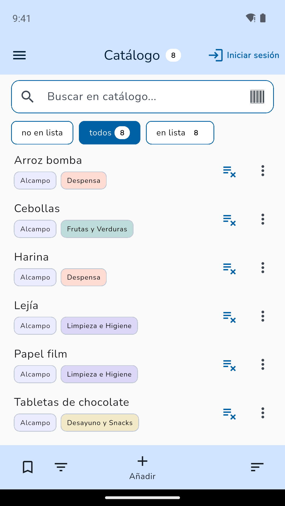 Catalogo prodotti